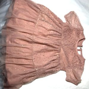 Baby Gap Pink Mauve 3T dress with rose gold stars